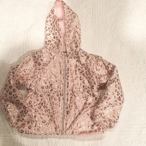 Penelope Mack pink leopard print dual pocket coat.